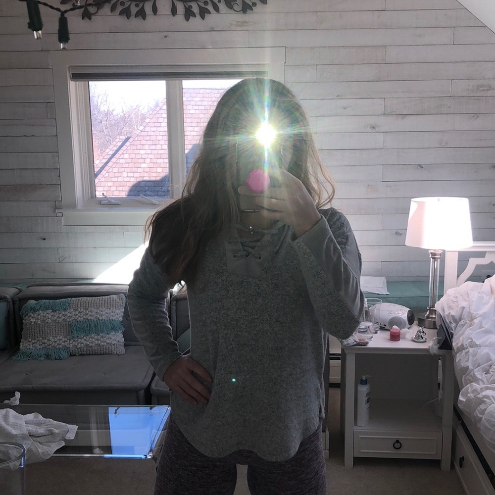 Hippie Rose Gray Light Sweater